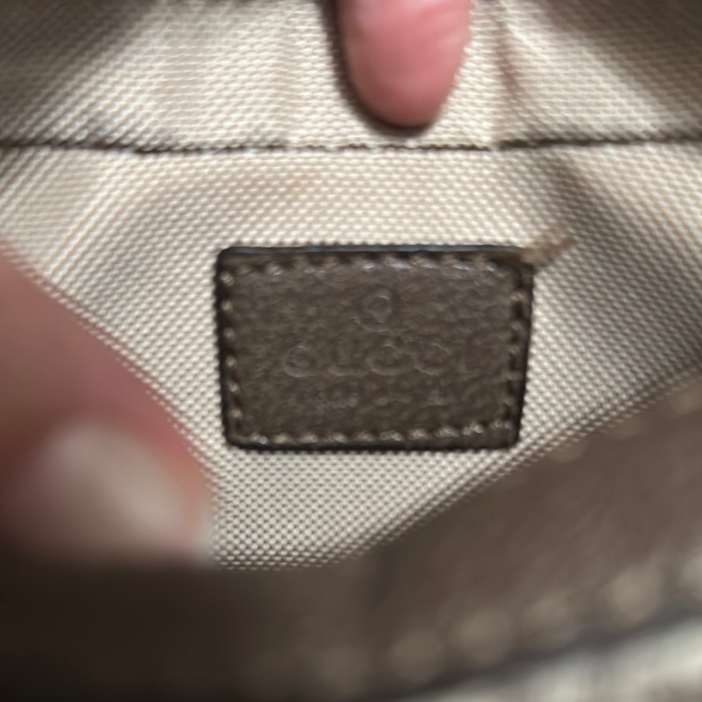 Gucci Beige and Brown Shoulder Bag with Gold Chain - Picture 5 of 11